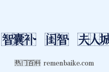 智囊补·闺智·夫人城是什么意思的图片